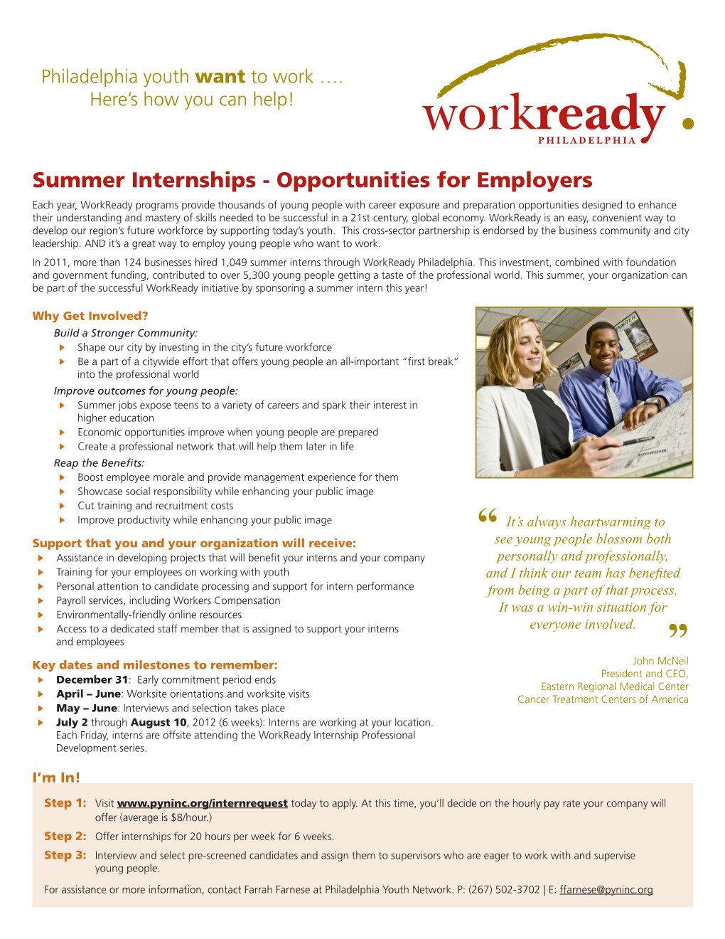 Summer Internships