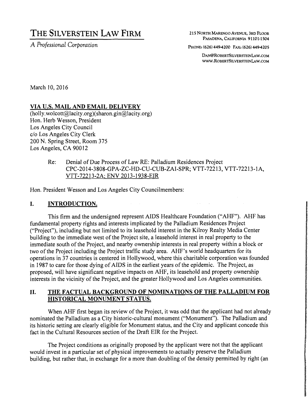 The Silverstein Law Firm 215 North Marengo Avenue, 3Rd Floor Pasadena, California 91101-1504