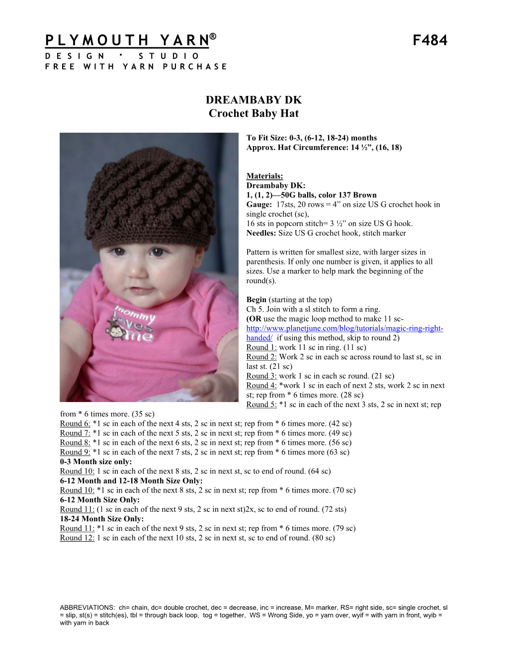 F484 Dreambaby DK Crochet Baby Hat.Pdf