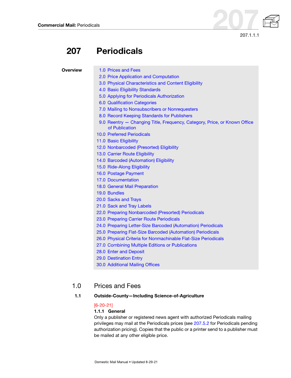 DMM 207 Periodicals