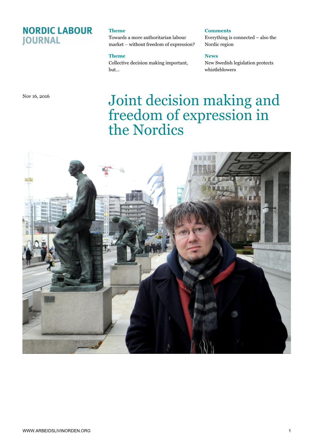 Joint Decision Making and Freedom of Expression in the Nordics