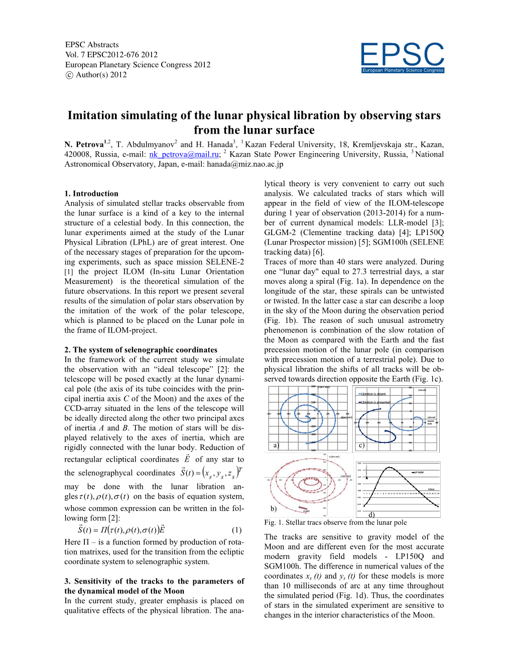 Imitation Simulating of the Lunar Physical Libration by Observing Stars from the Lunar Surface N