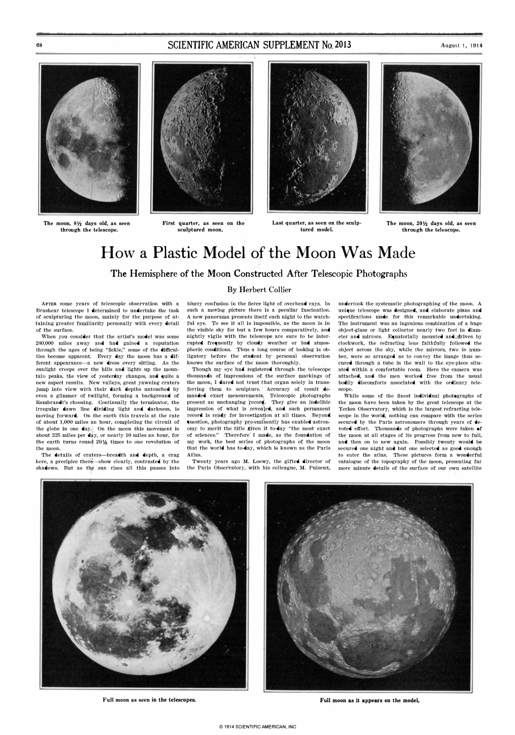 How a Plastic Model of the Moon Was Made