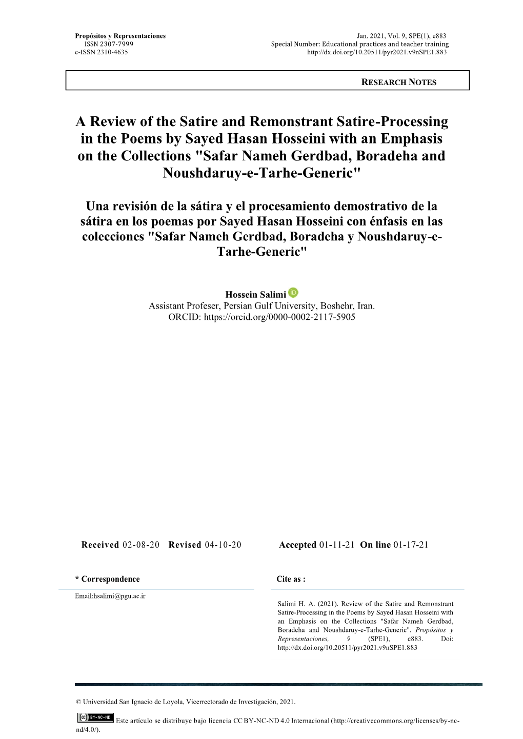 A Review of the Satire and Remonstrant Satire-Processing In