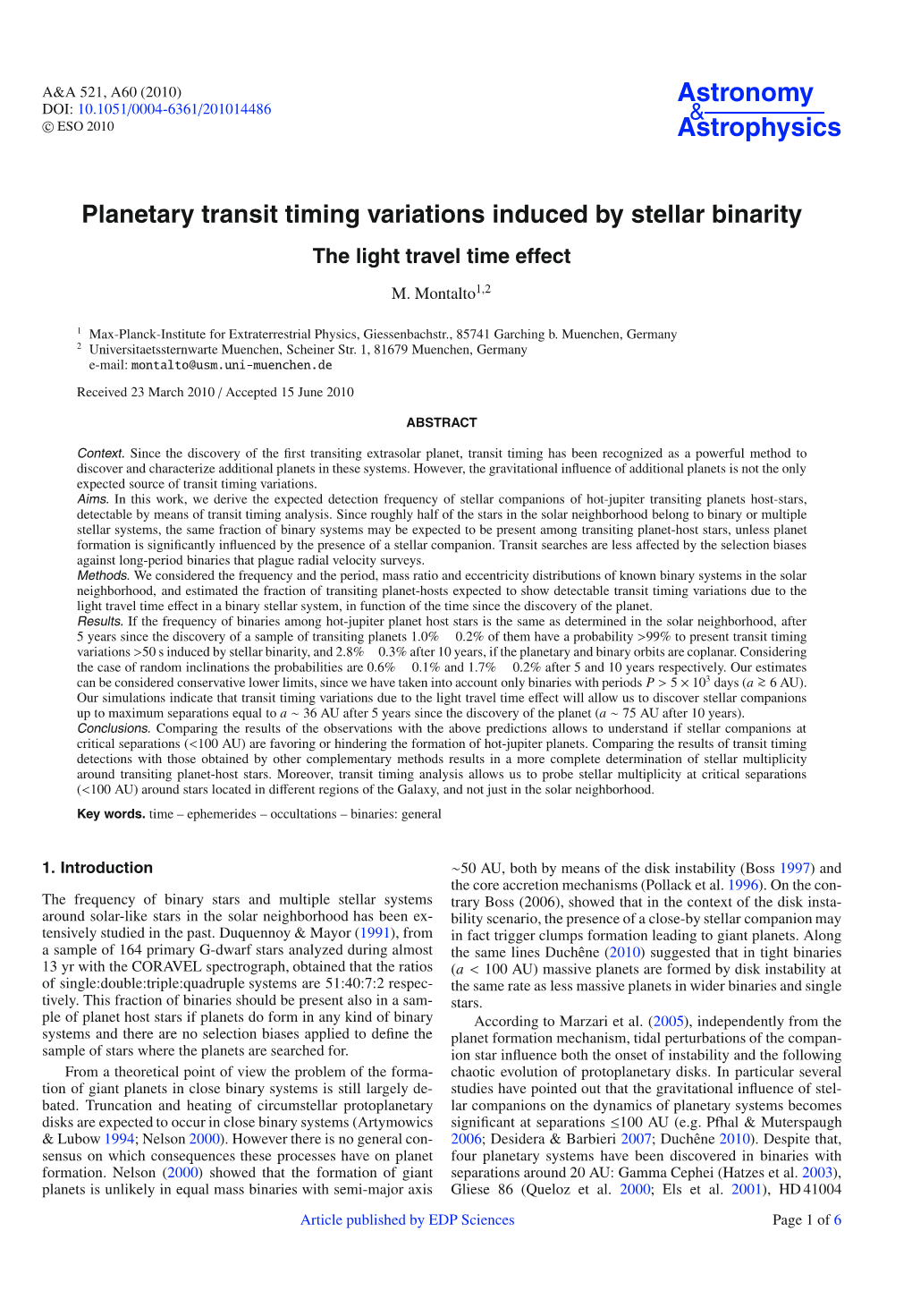 Planetary Transit Timing Variations Induced by Stellar Binarity the Light Travel Time Effect
