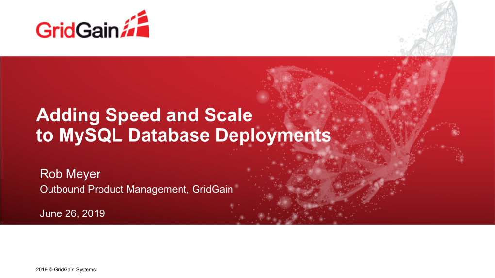 Adding Speed and Scale to Mysql Database Deployments