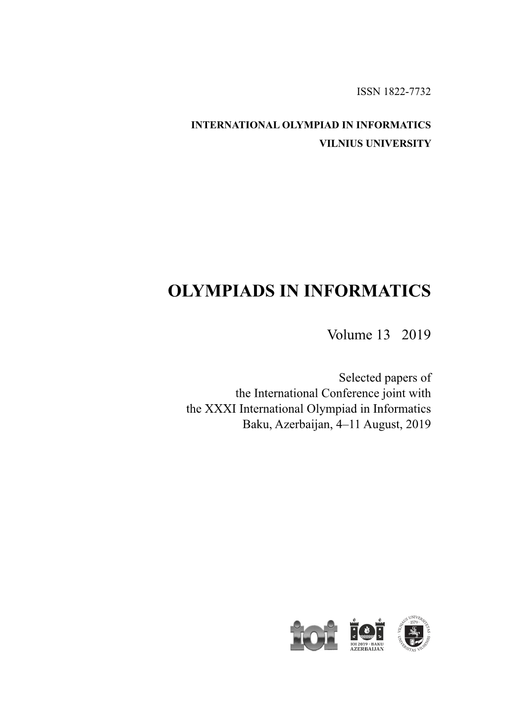 Olympiads in Informatics