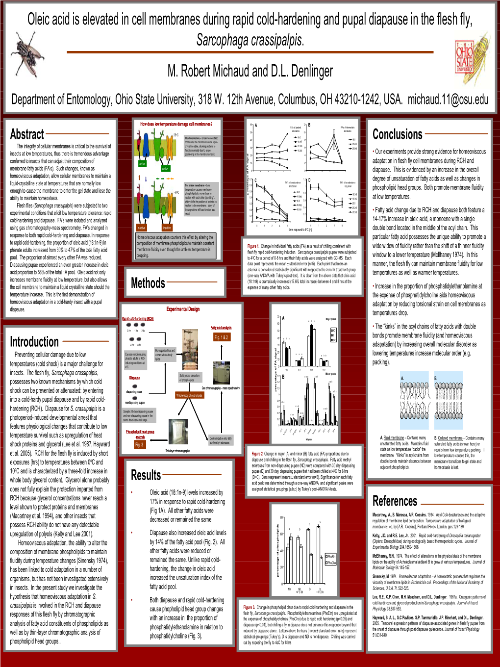 Oleic Acid Is Elevated in Cell Membranes During Rapid Cold-Hardening and Pupal Diapause in the Flesh Fly, Sarcophaga Crassipalpis