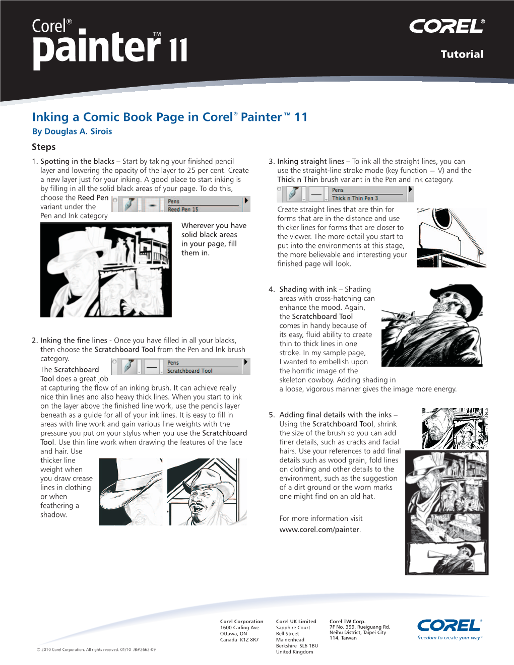 Inking a Comic Book Page in Corel® Painter™ 11 by Douglas A