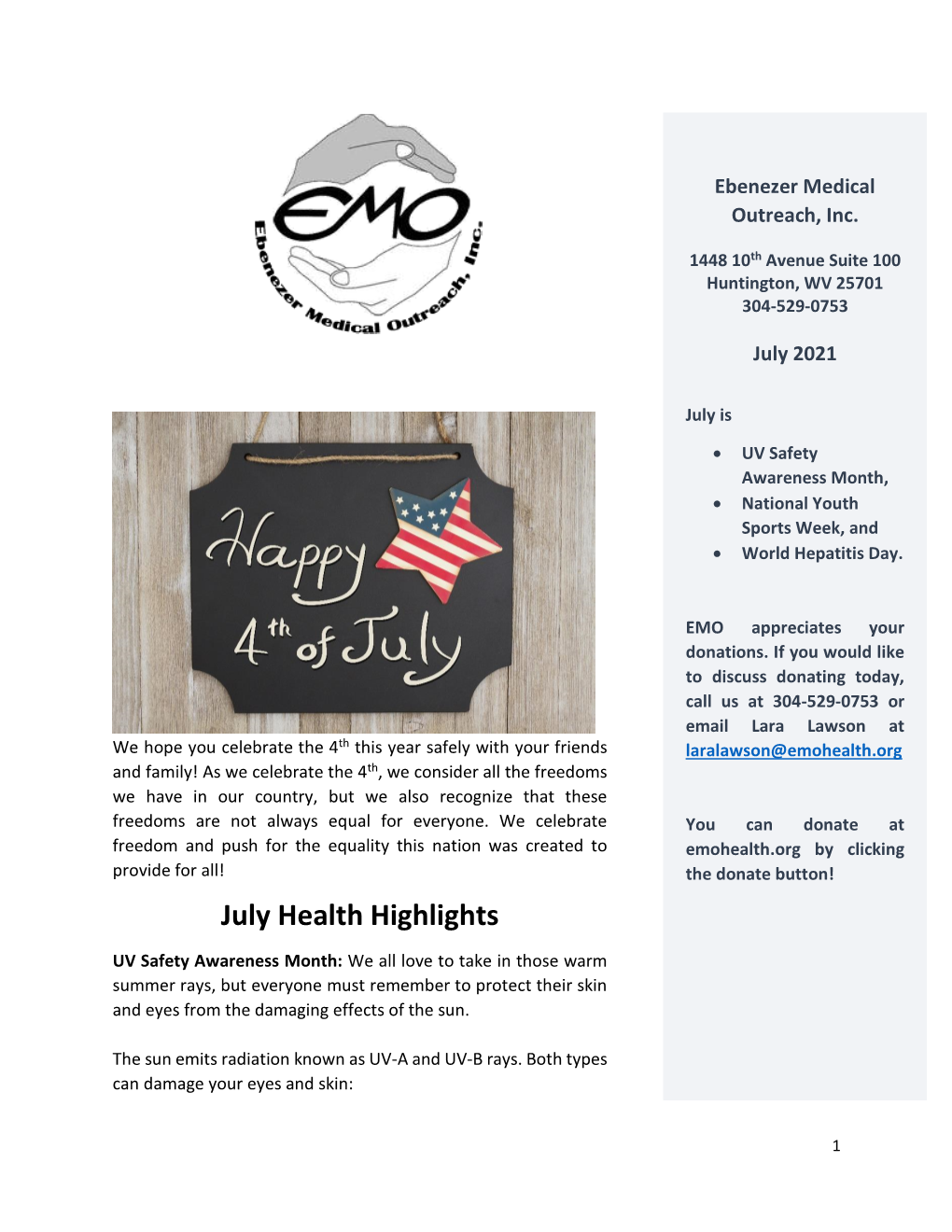 July Health Highlights