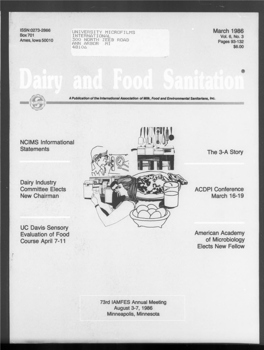 Dairy and Food Sanitation 1986-03