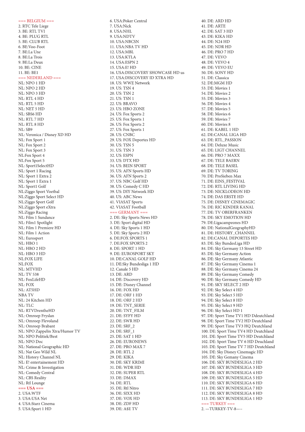 Iptv Channels August 2016.Indd