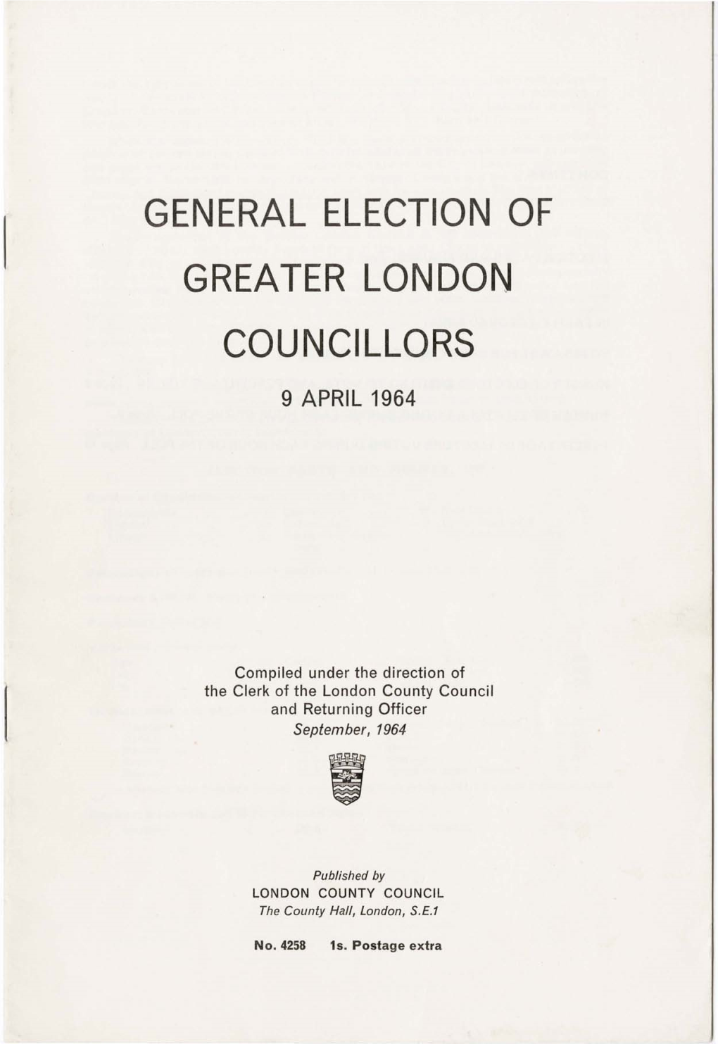 General Election of Greater London Councillors