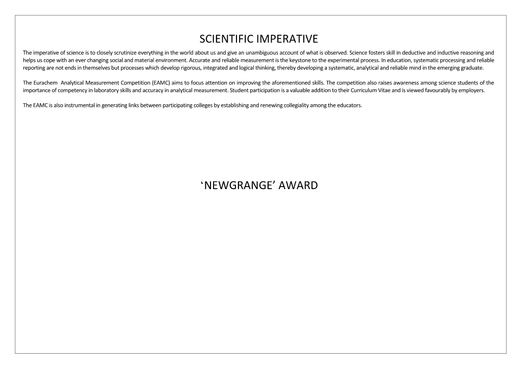 Scientific Imperative