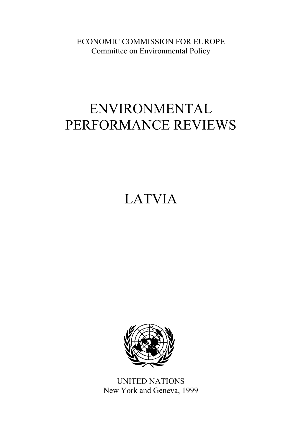 Environmental Performance Reviews Latvia