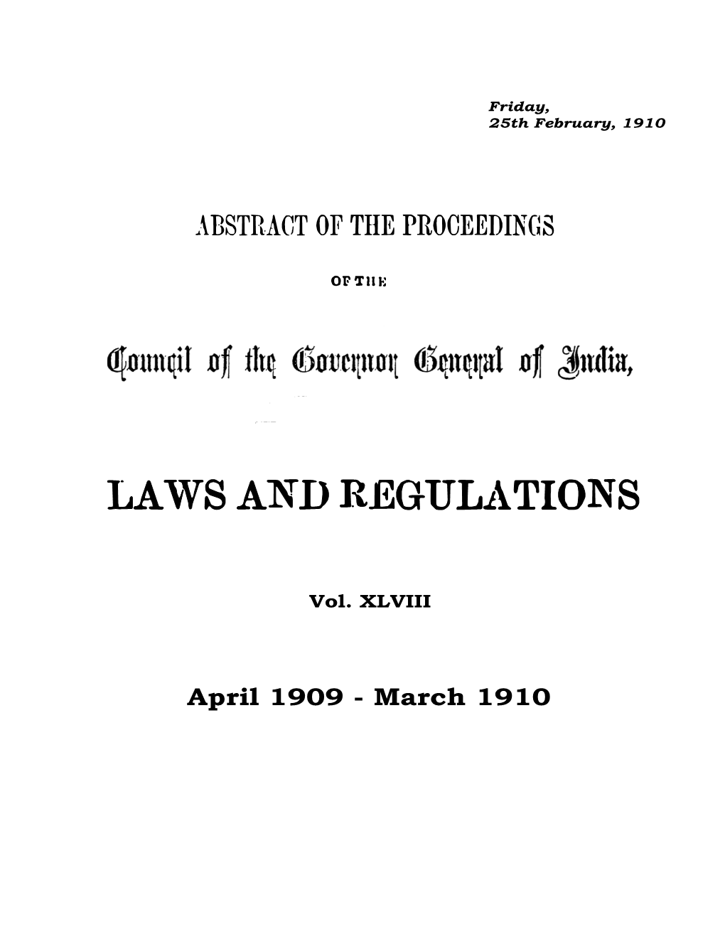 La"\Vs and Regulations