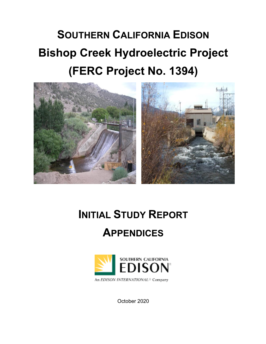 Bishop Creek Hydroelectric Project (FERC Project No