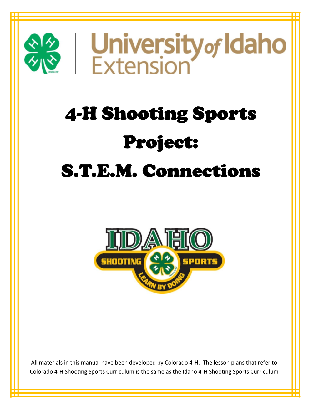 4-H Shooting Sports Project: S.T.E.M. Connections