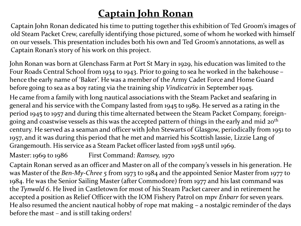Captain John Ronan