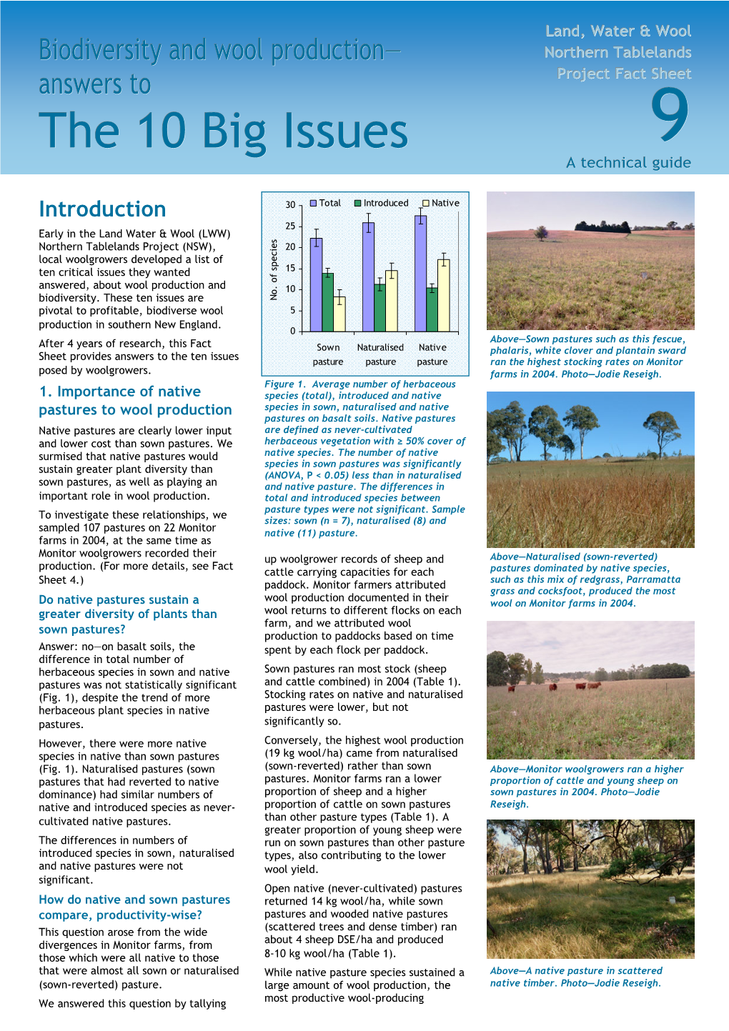 Northern Tablelands Fact Sheet