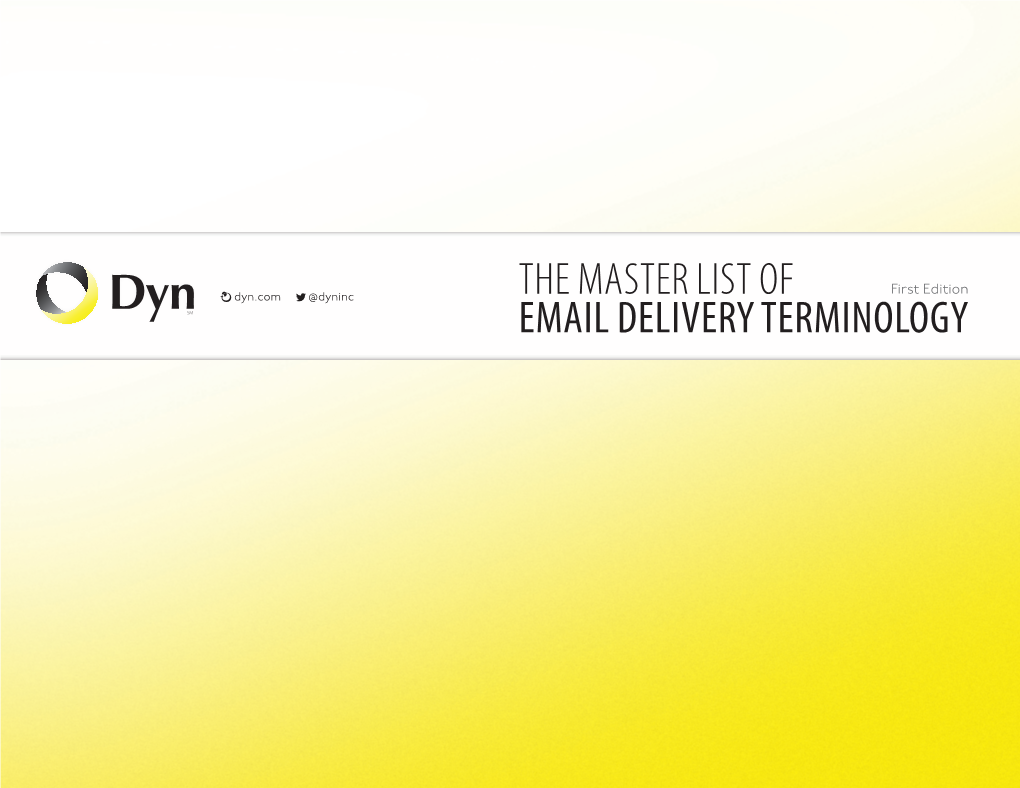 The Master List of Email Delivery Terminology