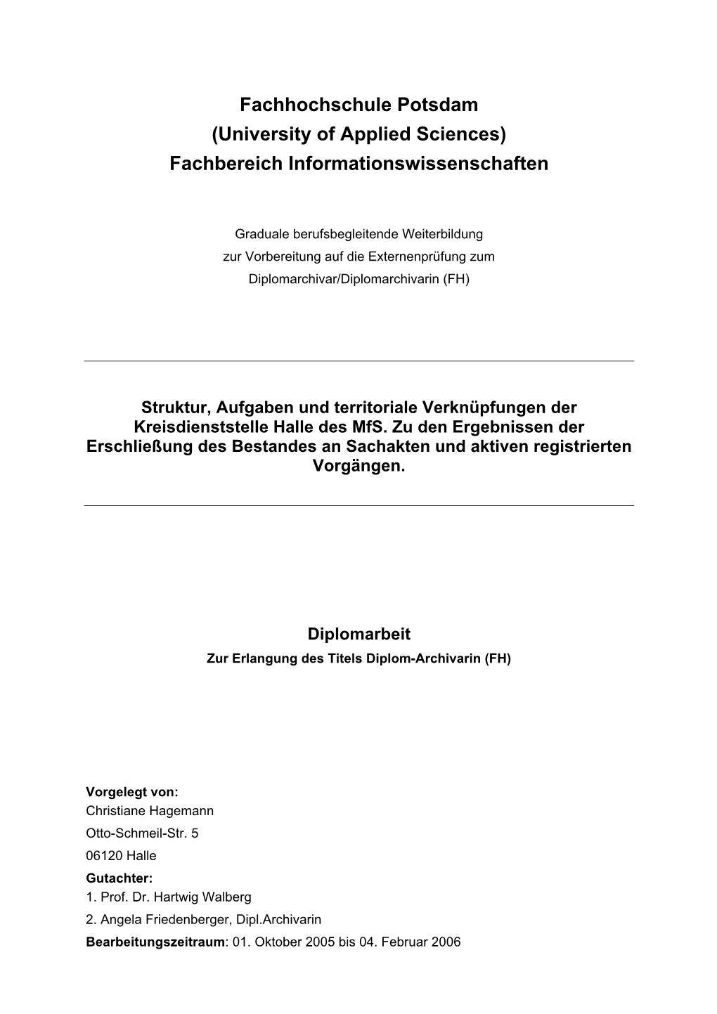 Struktur, Aufgaben Und Territoriale Verknüpfungen Der Kreisdienststelle Halle Des Mfs