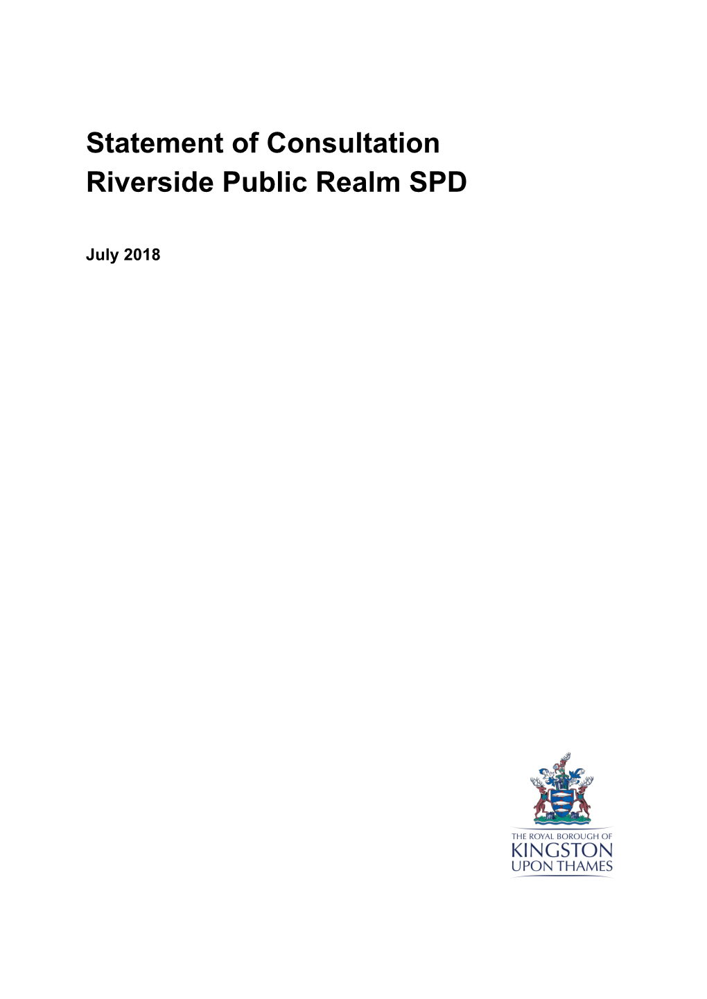 Statement of Consultation Riverside Public Realm SPD