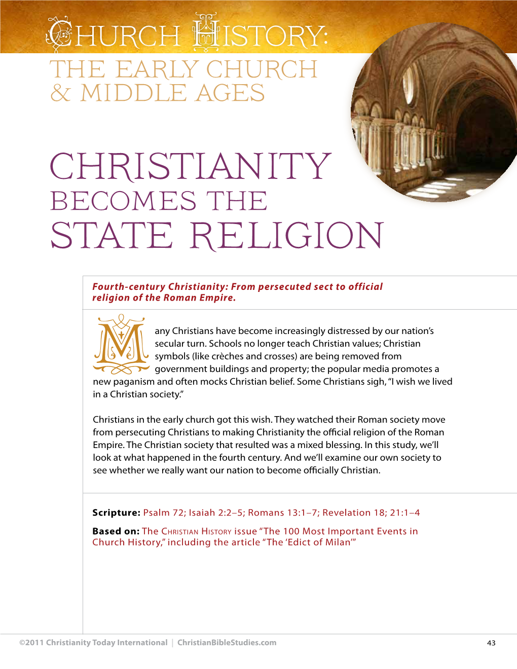 Christianity State Religion