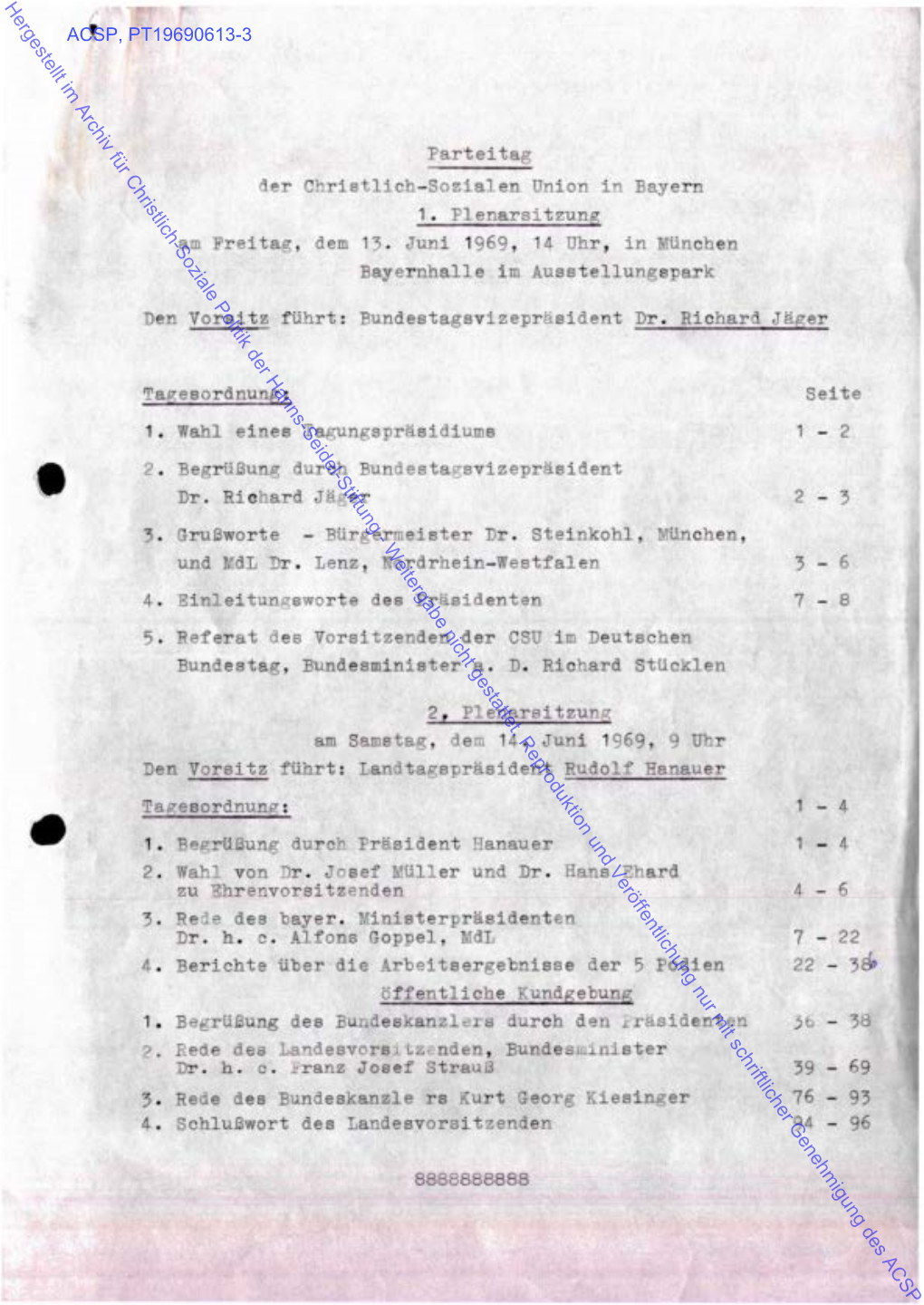 Parteitag Der Christlich-Sozialen Union in Bayern