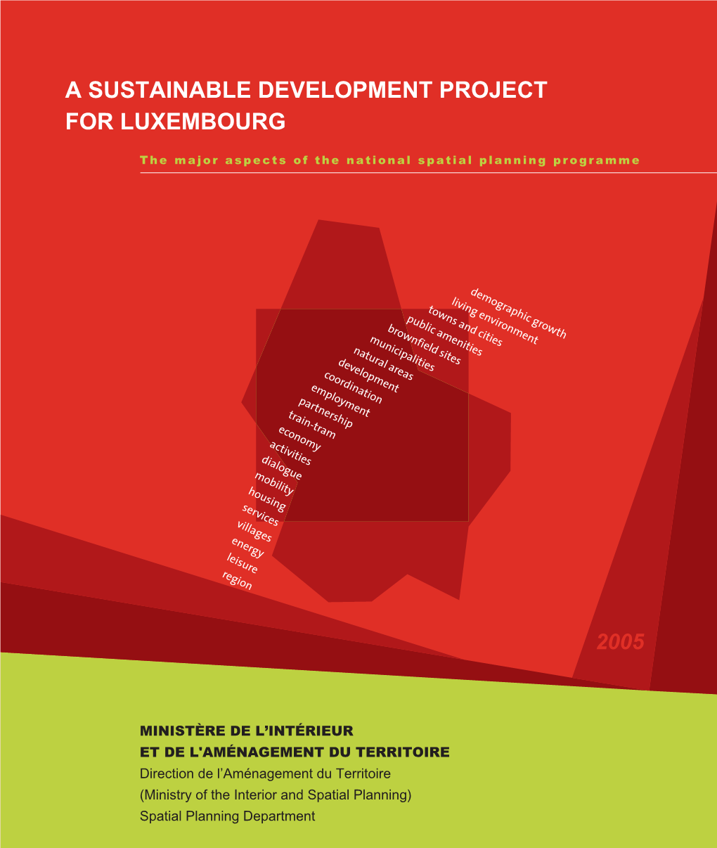 2005,The Major Aspects of the National Spatial Planning Programme