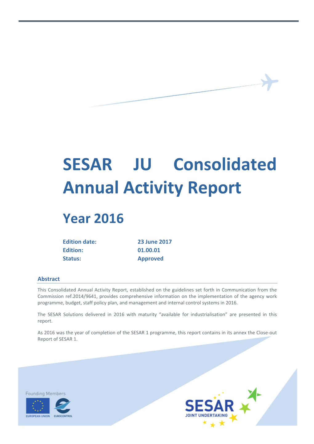 SESAR JU Consolidated Annual Activity Report