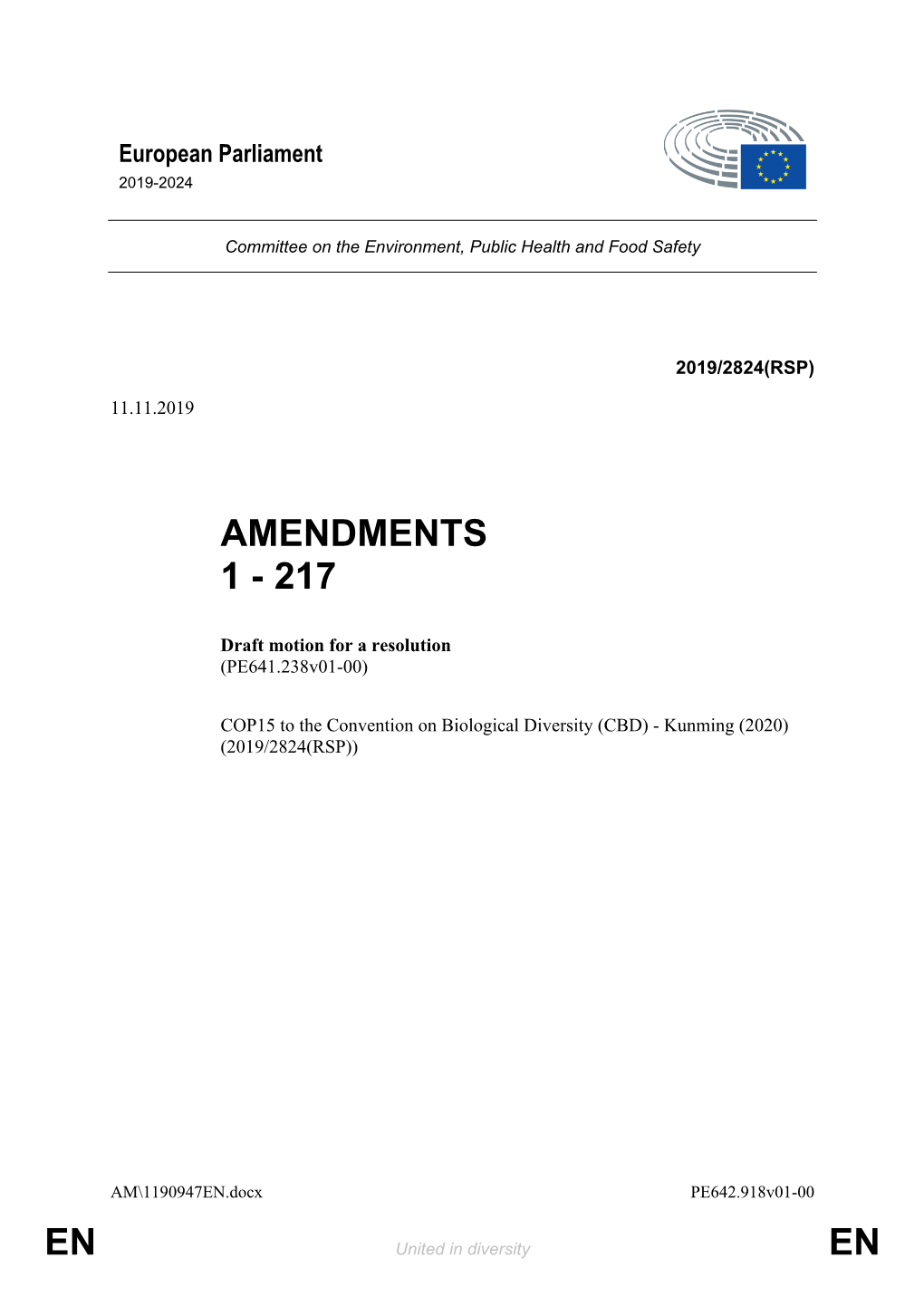 En En Amendments 1