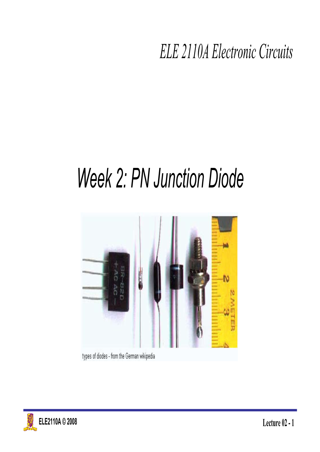 Week 2: PN Junction Diode