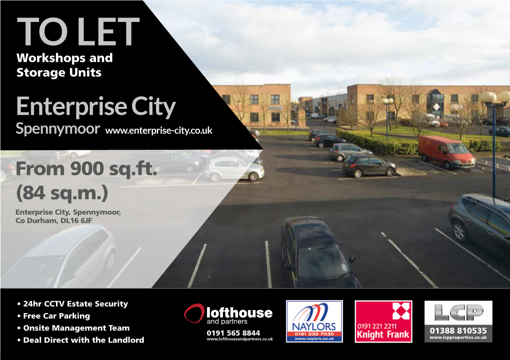 TO LET Workshops and Storage Units Enterprise City Spennymoor