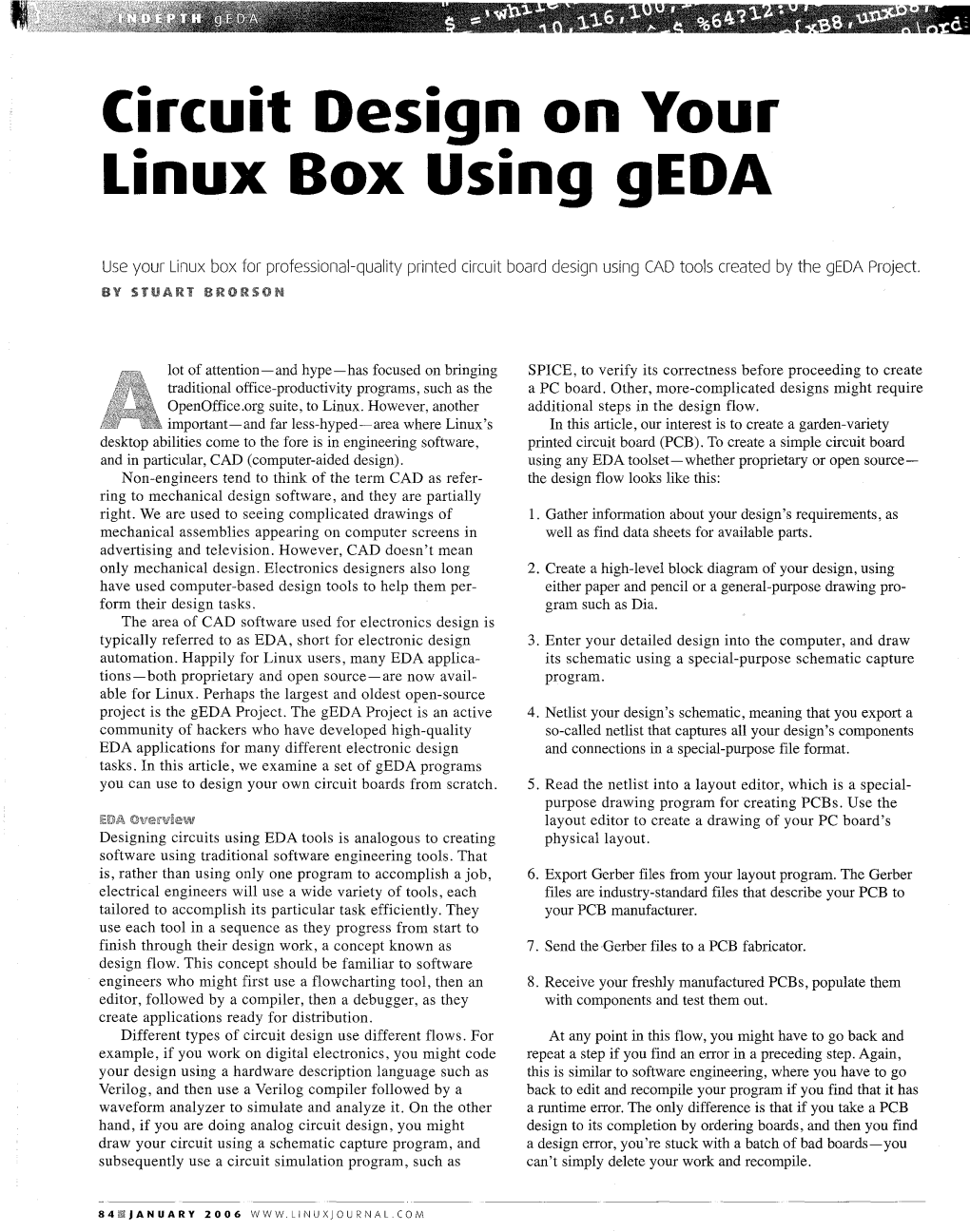 Circuit Design on Your Linux Box Using Geda