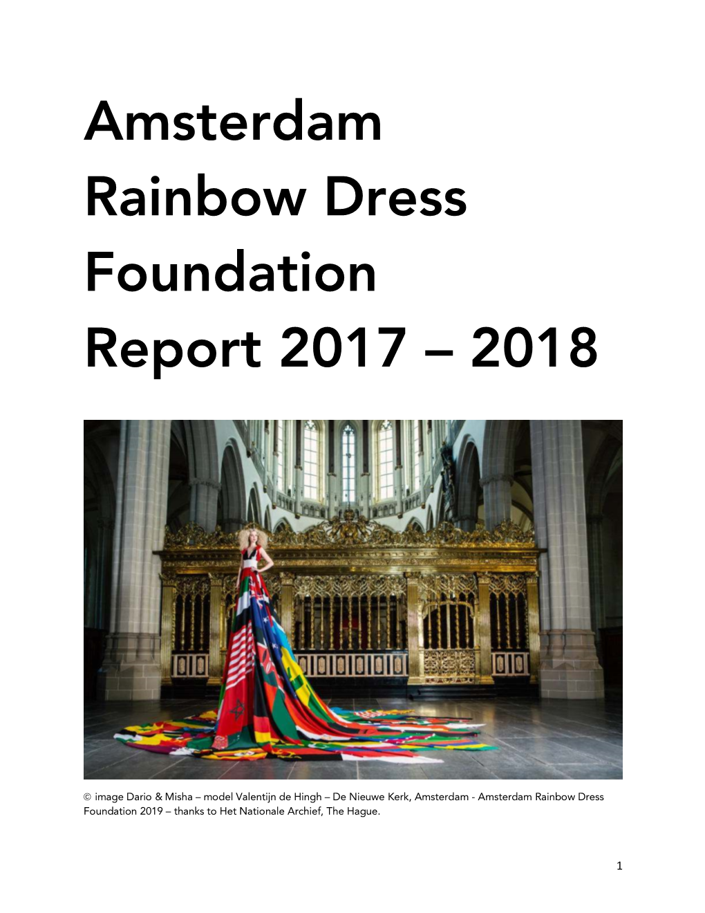 Amsterdam Rainbow Dress Foundation Report 2017 – 2018