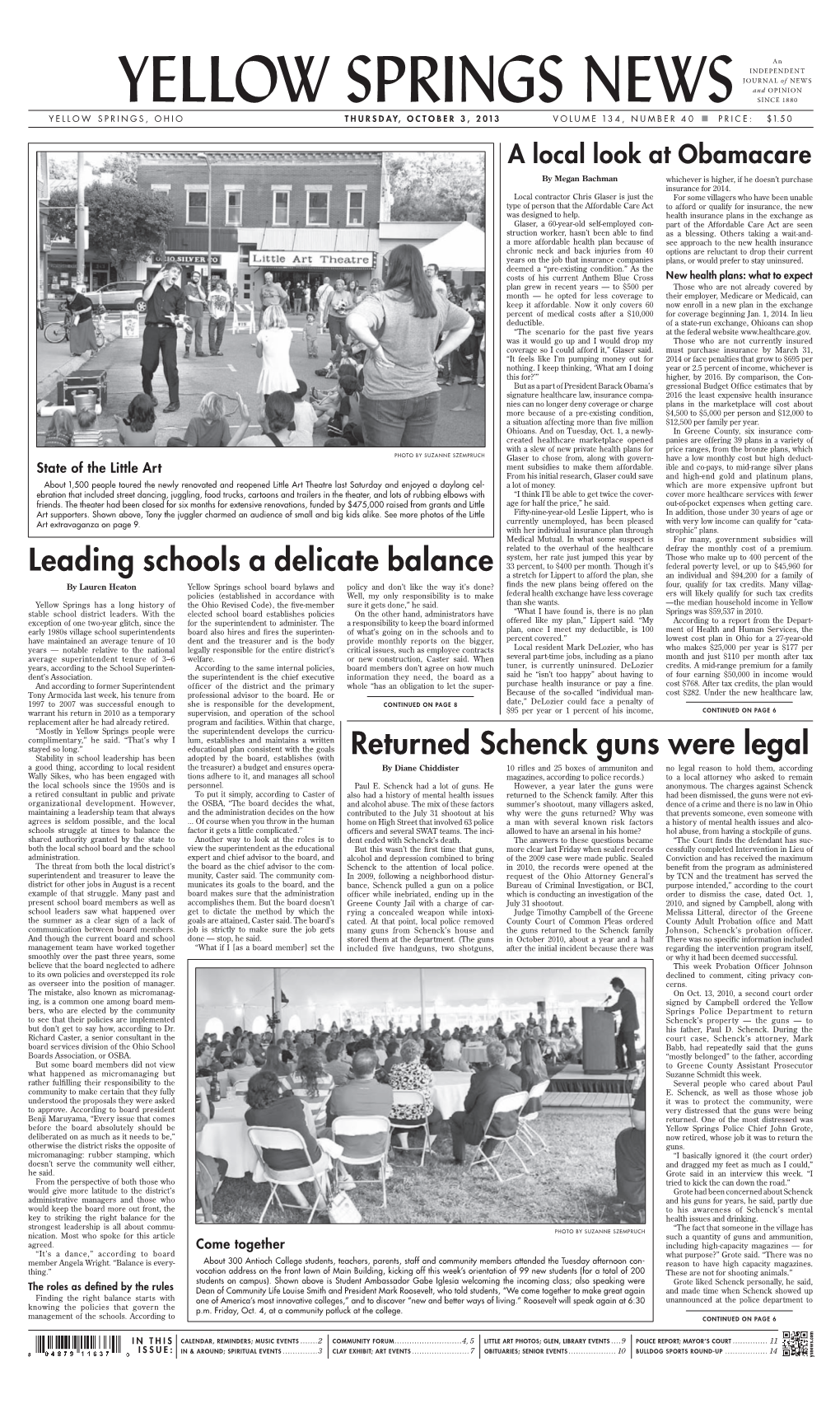 Leading Schools a Delicate Balance Returned Schenck Guns Were Legal