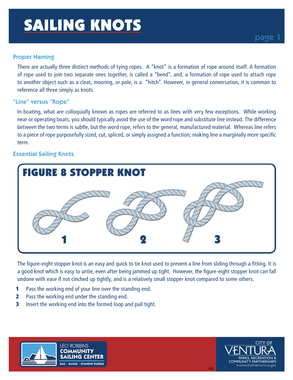 SAILING KNOTS Page 1