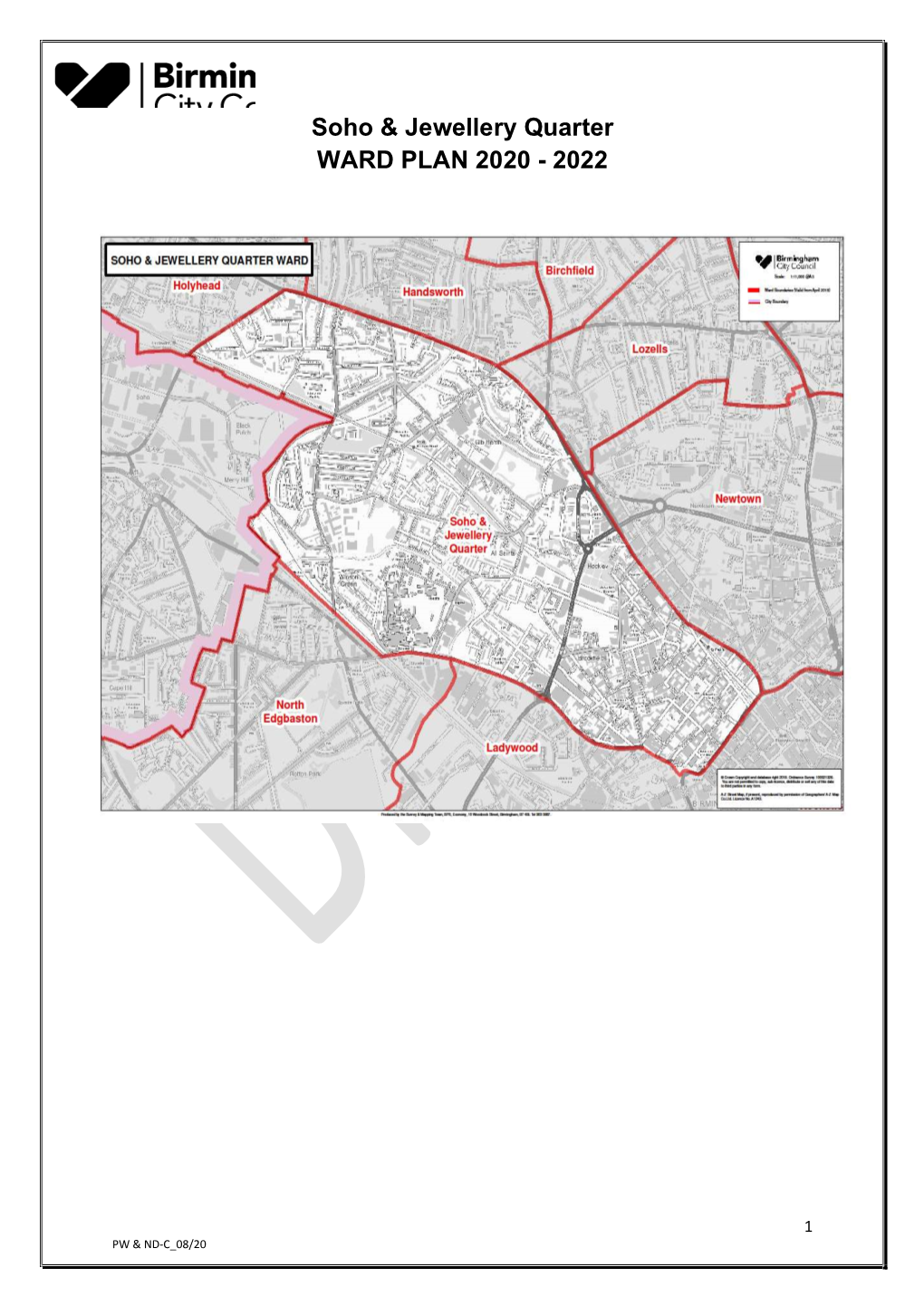 Soho & Jewellery Quarter WARD PLAN 2020