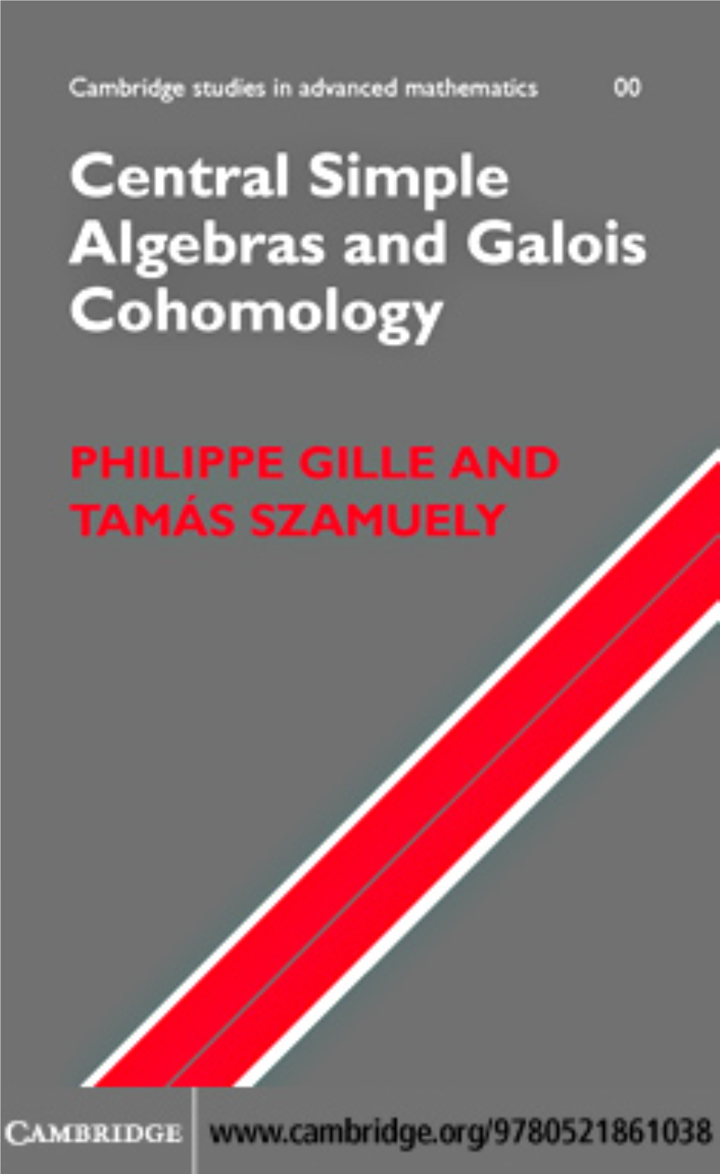 Gille, Szamuely, Central Simple Algebras and Galois Cohomology