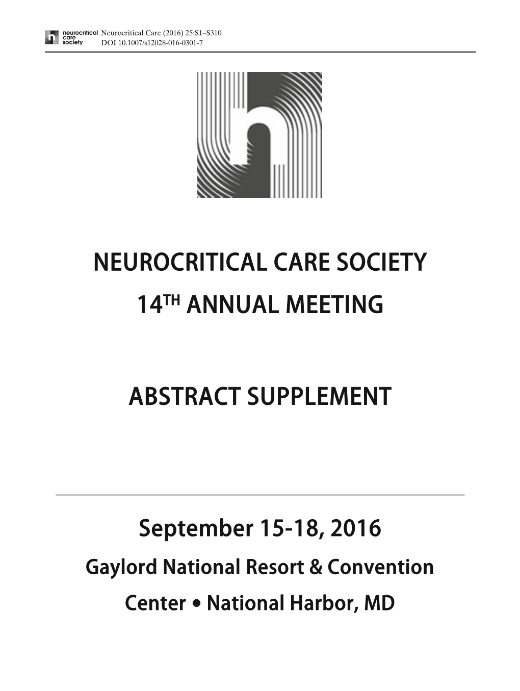 Neurocritical Care Society 14Th Annual Meeting Abstract Supplement