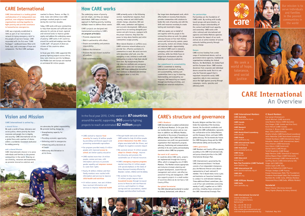 CARE International Overview 2011