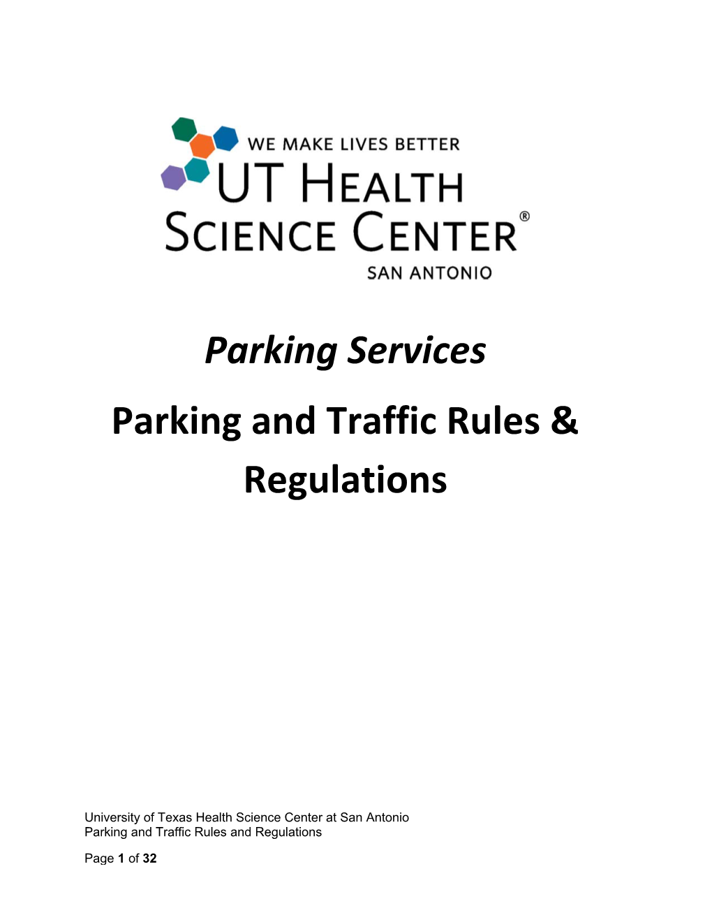 Parking and Traffic Rules & Regulations
