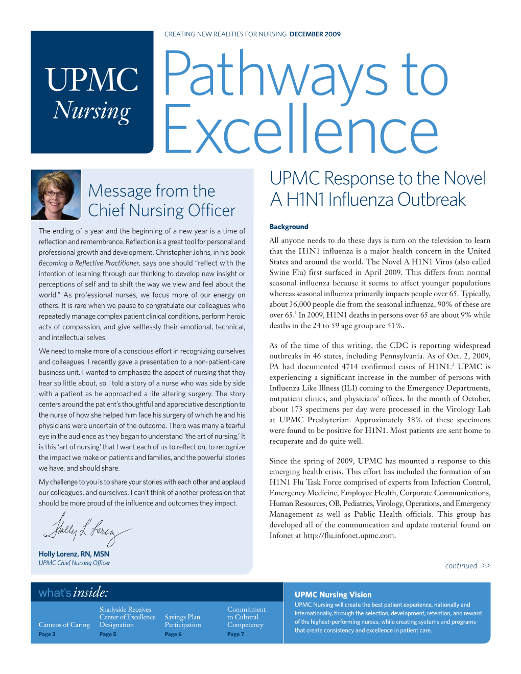 UPMC Response to the Novel a H1N1 Influenza Outbreak