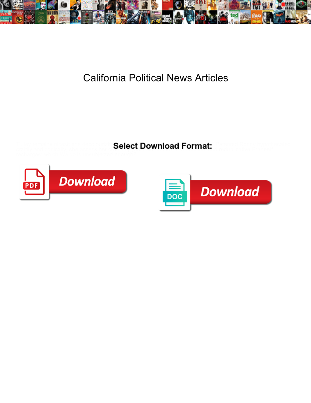 California Political News Articles