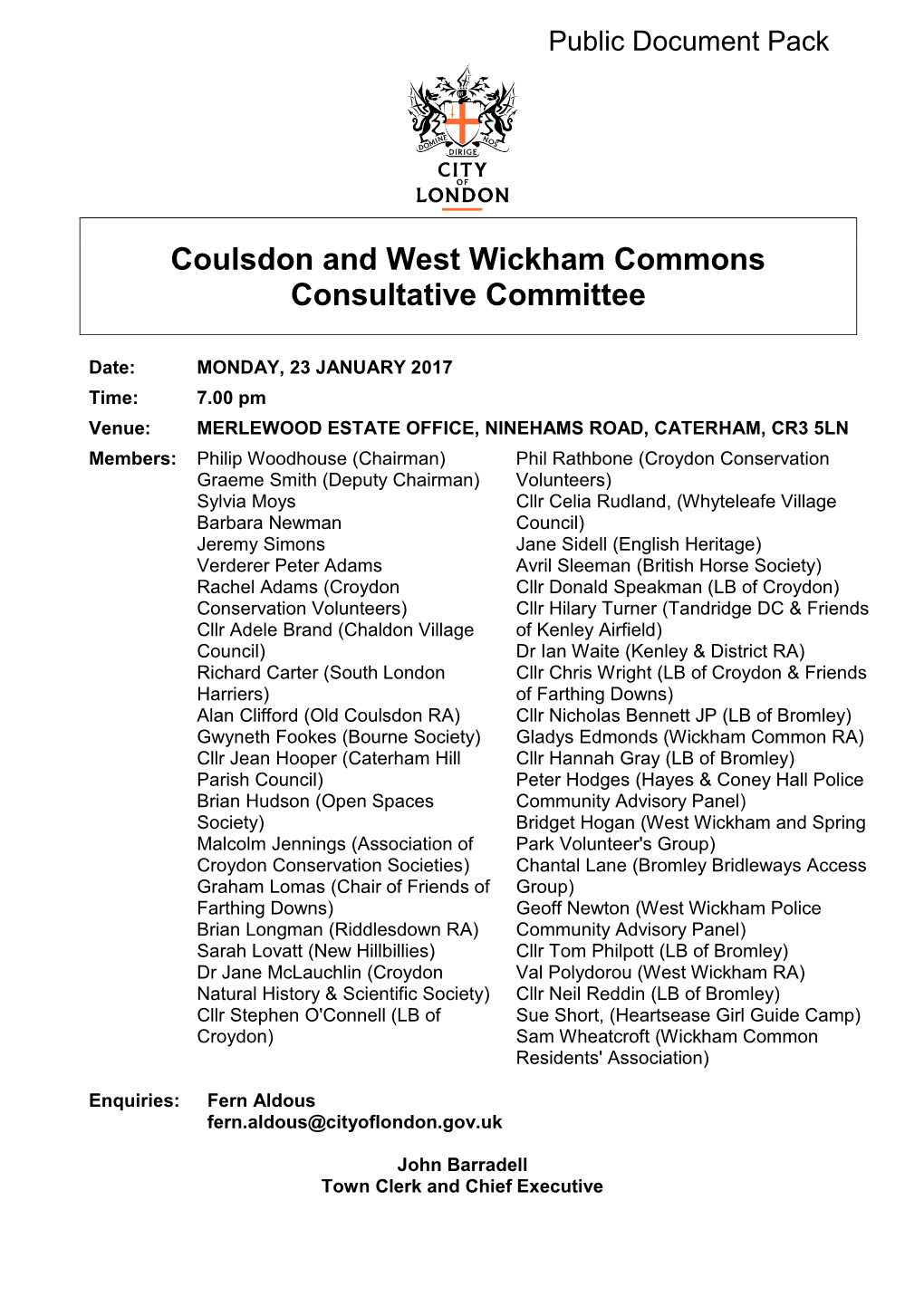 (Public Pack)Agenda Document for Coulsdon and West Wickham