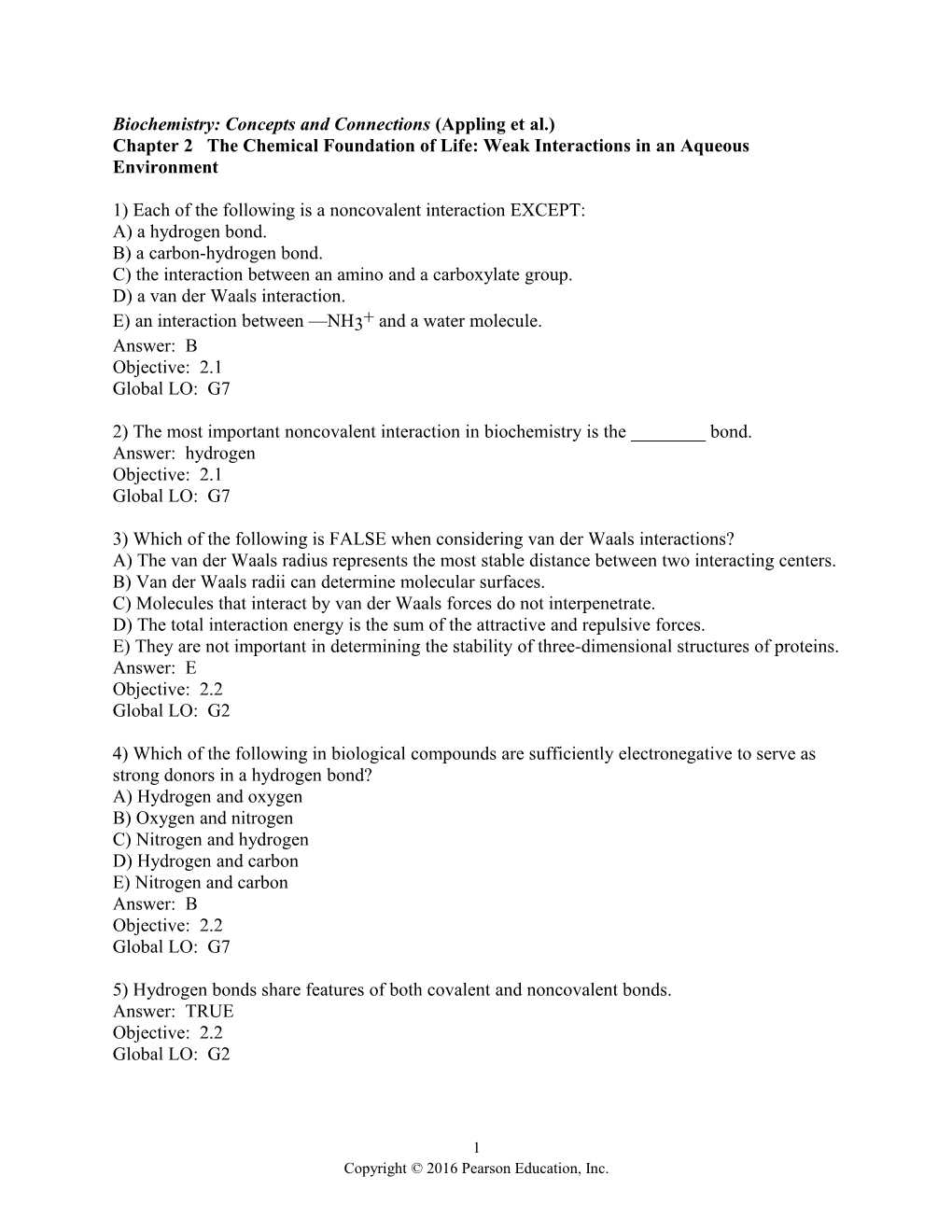 Biochemistry: Concepts and Connections (Appling Et Al.)