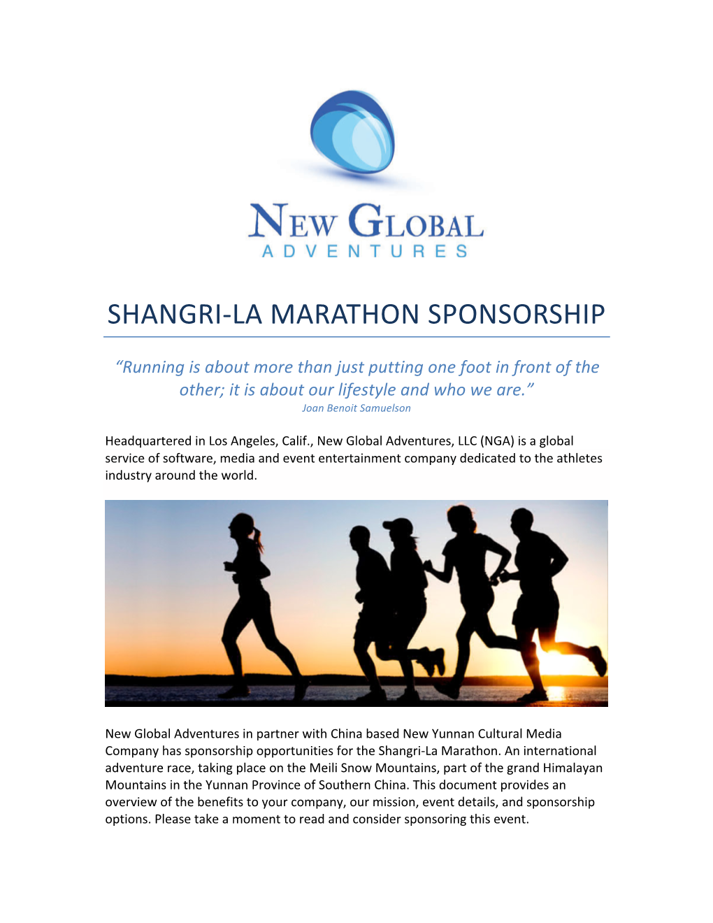 Shangri-La Marathon Sponsorship