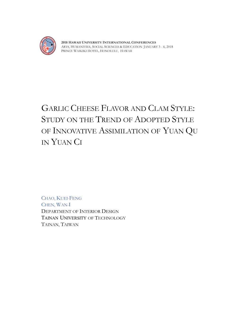 Garlic Cheese Flavor and Clam Style: Study on the Trend of Adopted Style of Innovative Assimilation of Yuan Qu in Yuan Ci