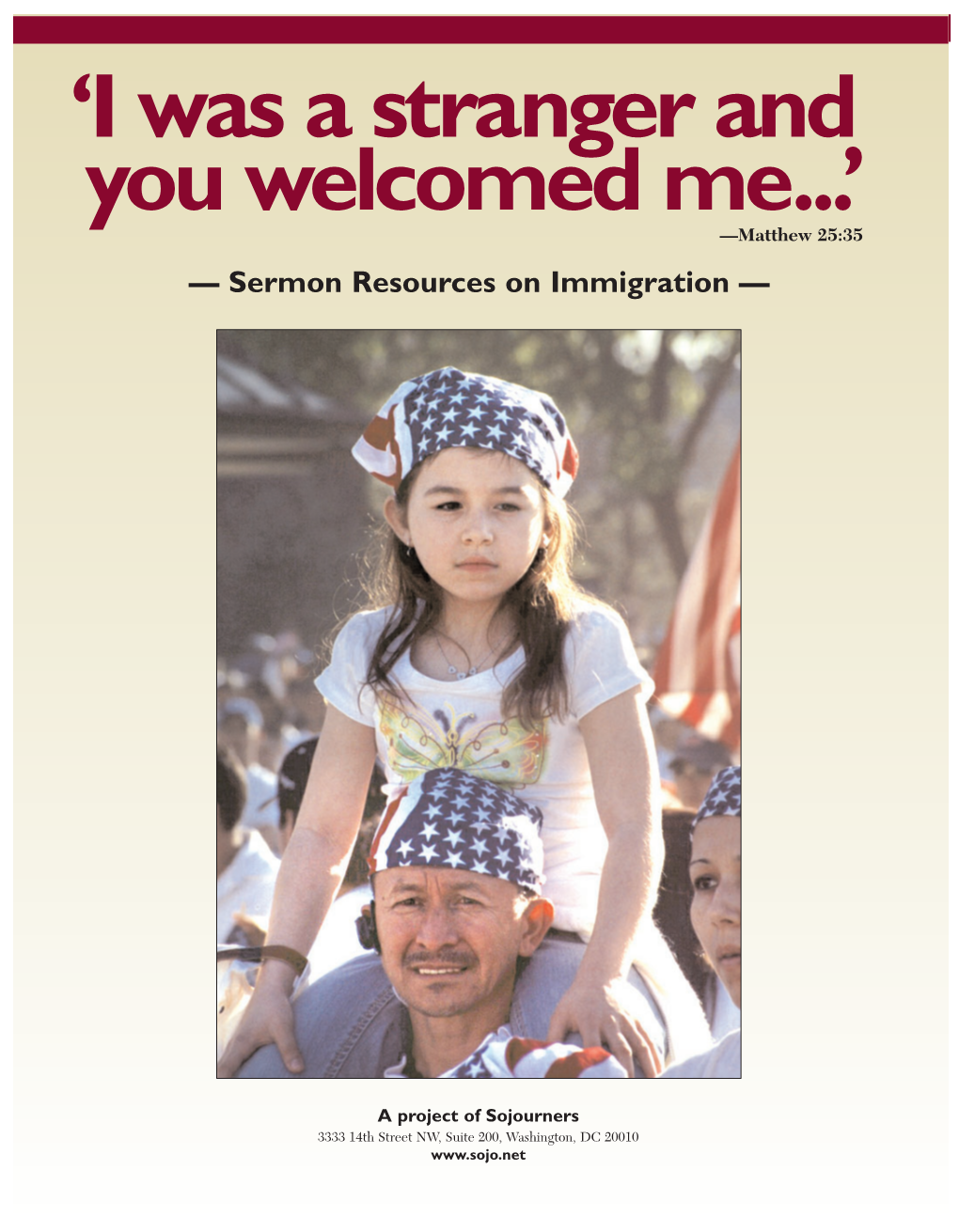 Download the Immigration Reform Sermon Booklet